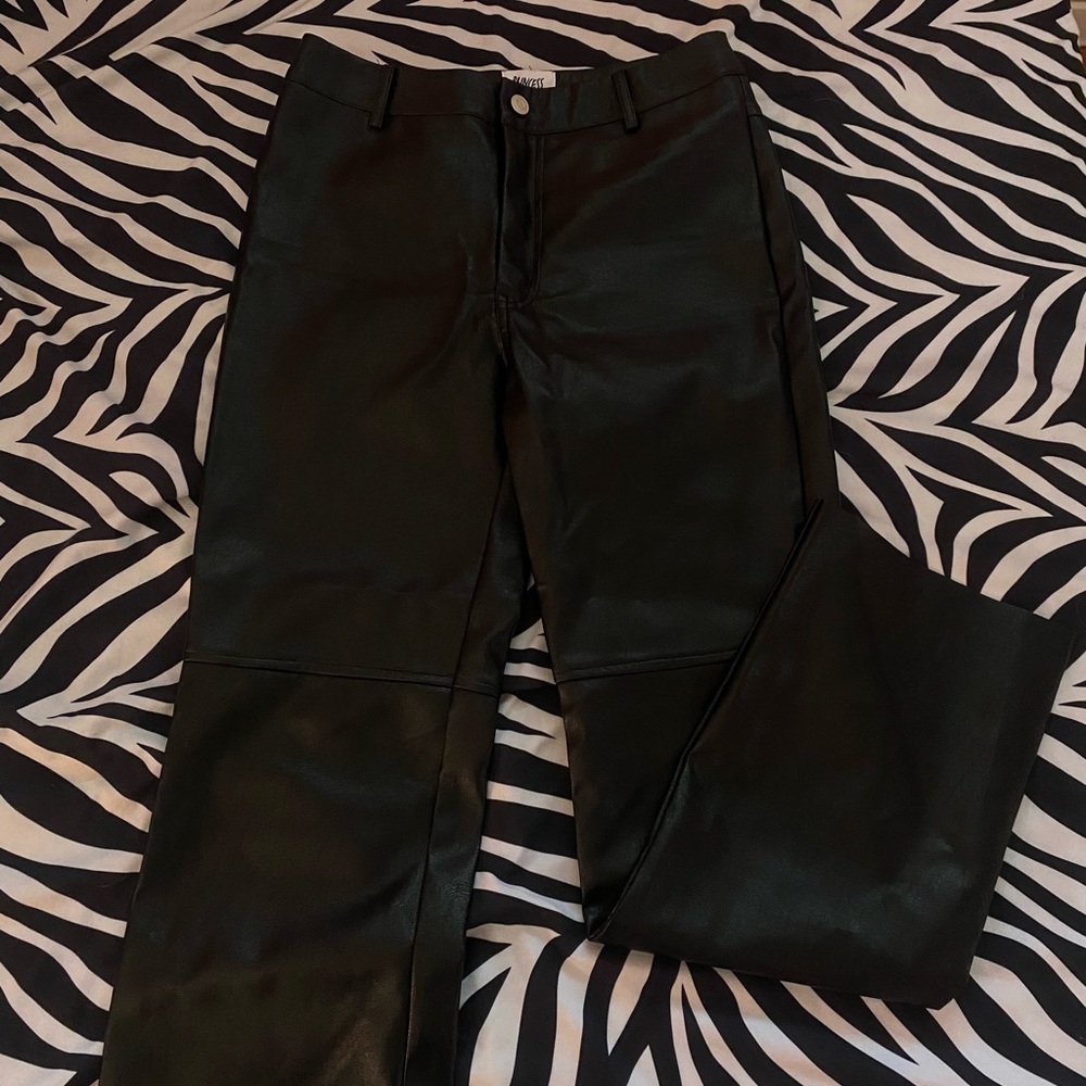 Princess Polly straight leg faux leather pants